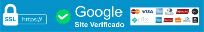 um baner com a s formas de pagamento e selos de segurança