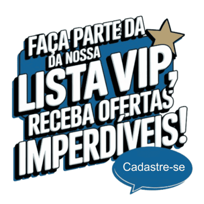 Um baner inscrito: faça parte da nossa lista vip, receba ofertas imperdíveis!